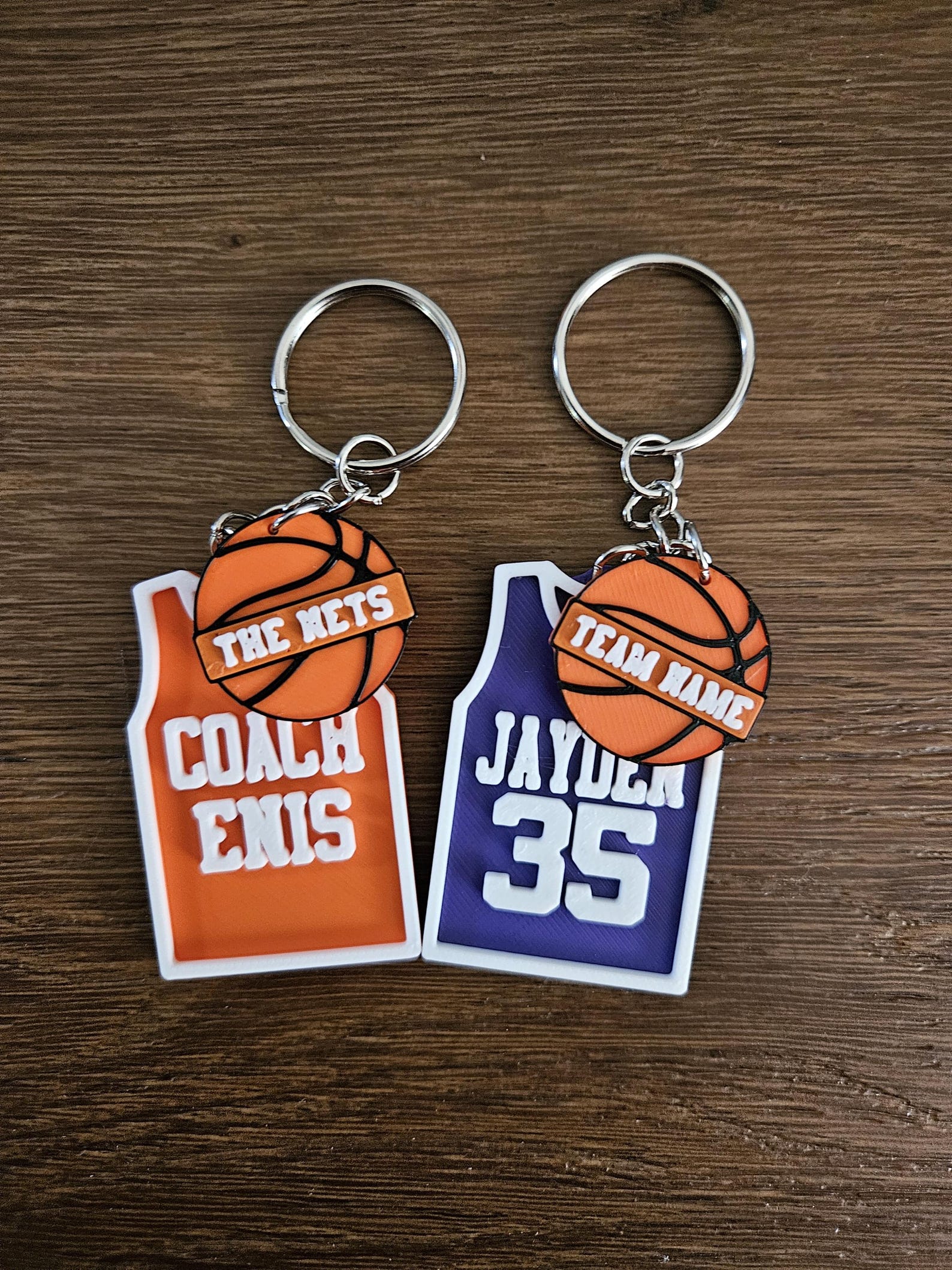Personalized Basketball Jersey Keychain With Team Name Basketball ...