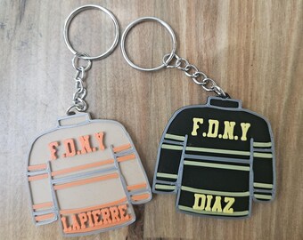 Personalisierte Feuerwehrmann Bunker Turnout Mantel Geschenk für Feuerwehrmänner, Ersthelfer, EMS Geschenk, EMT Geschenk, kundenspezifische Danke Ersthelfer