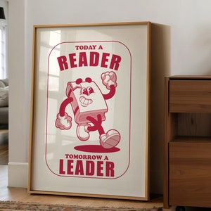 Classroom Art, Kids Room Art, Downloadable Print, Cartoon Art Print, Make Mistakes Print, Trendy Posters, Vintage Mascot Art, Motivation Art