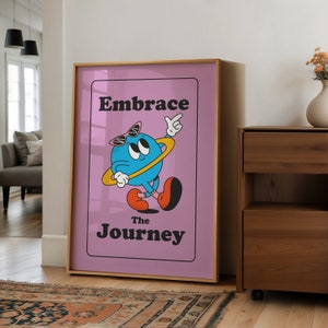 Classroom Art, Kids Room Art, Downloadable Print, Cartoon Art Print, Journey Print, Trendy Posters, Vintage Mascot Art, Motivation Art