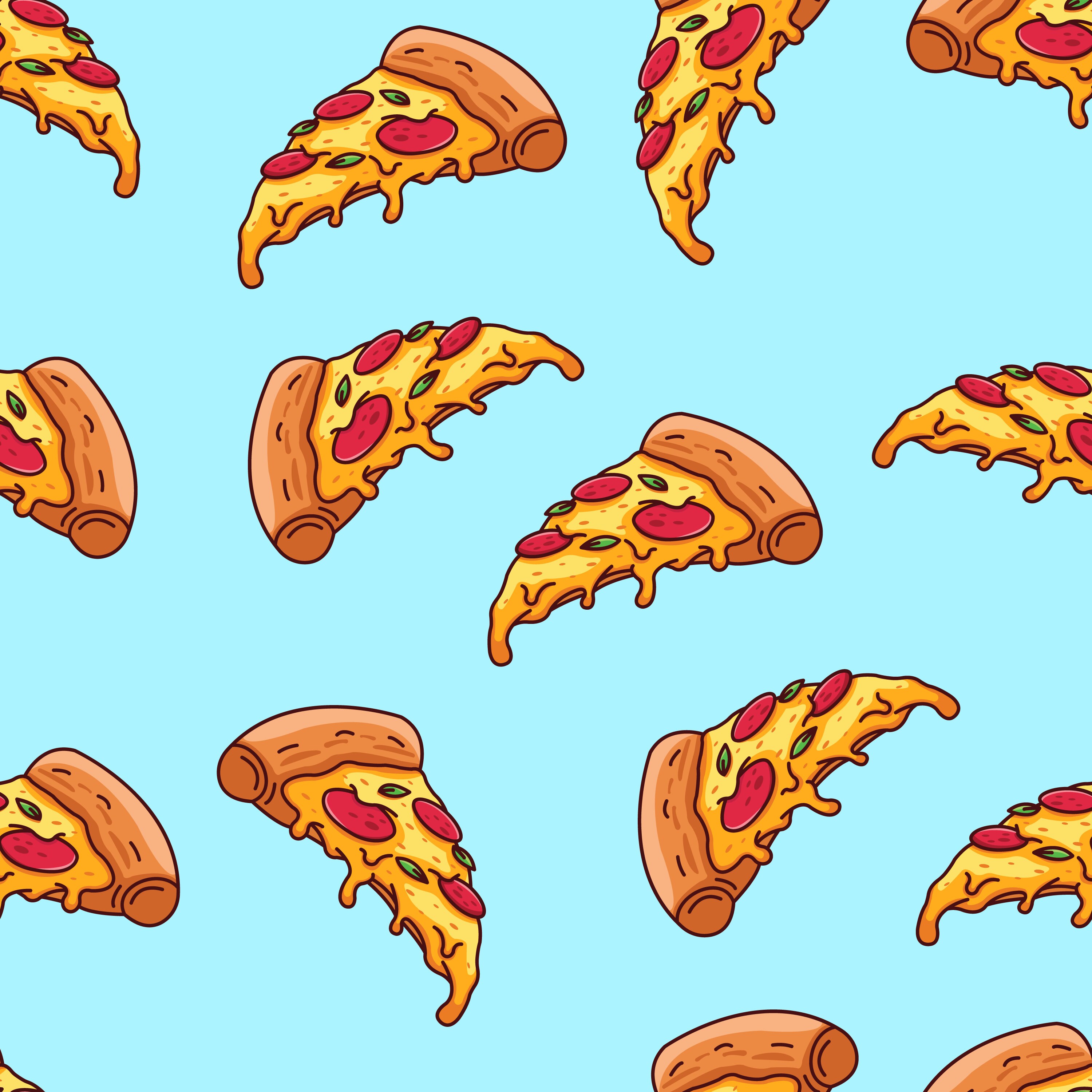 Pizza Slice Seamless Pattern Clipart Instant Download | Etsy