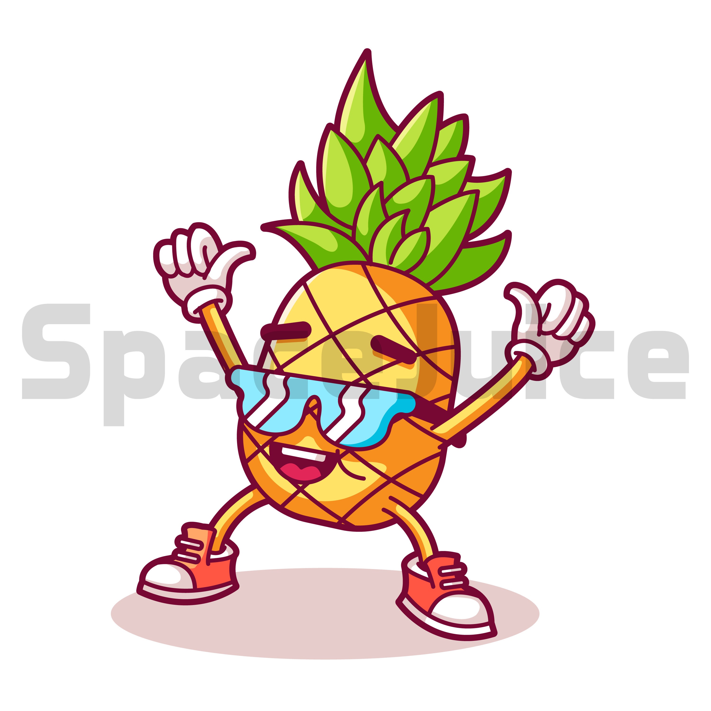 Cool Pineapple Clipart Pineapple Digital Download Summer Party Digital