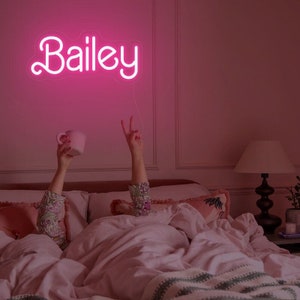 Custom Babe Name Neon Signbabe Room Neon Signpink Room - Etsy