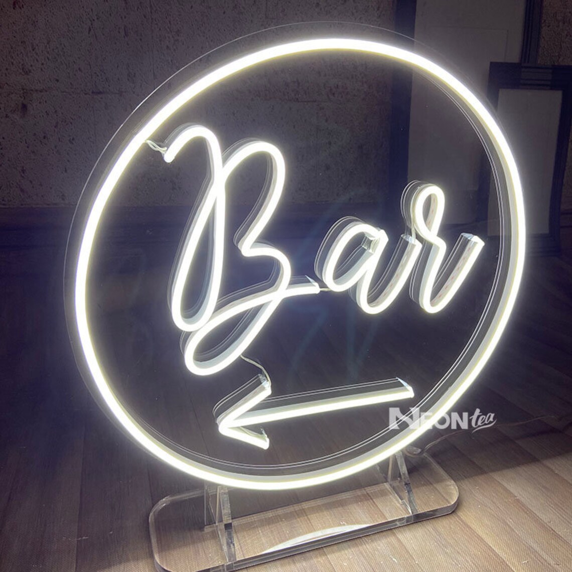 Custom Wedding Table Neon Sign With Holder/stand.free Standing Etsy