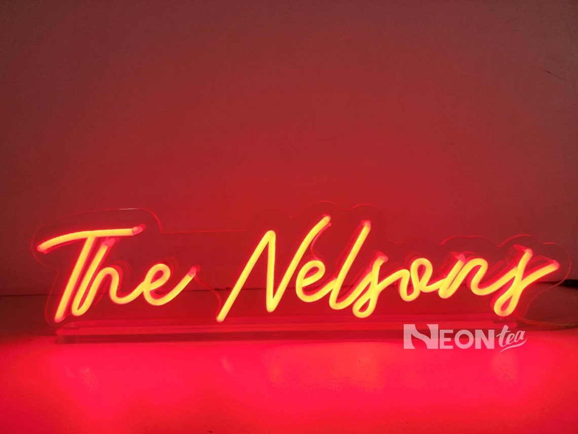 Custom Free Standing Neon Signname Table Neon Sign With Etsy