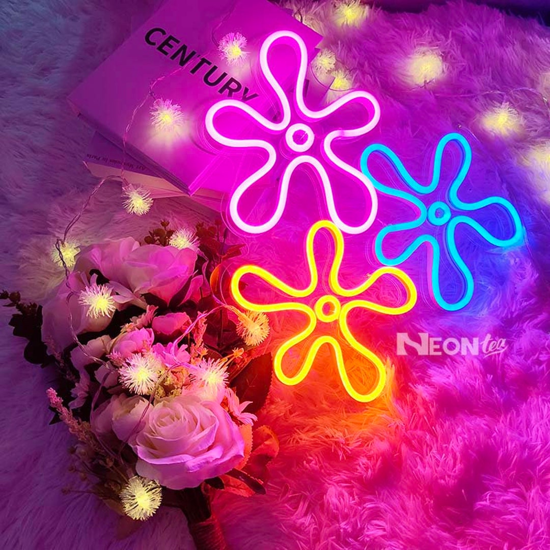 Signo de neón de la flor de Bob Esponja. Regalo hecho a mano - Etsy España Signo de neón de la flor de Bob Esponja. Regalo hecho a mano - Etsy España