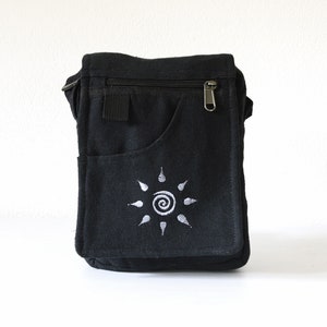 Boho Reine Baumwolle Umhängetasche | Pass Reisetasche | Umhängetasche | Handarbeit aus Nepal