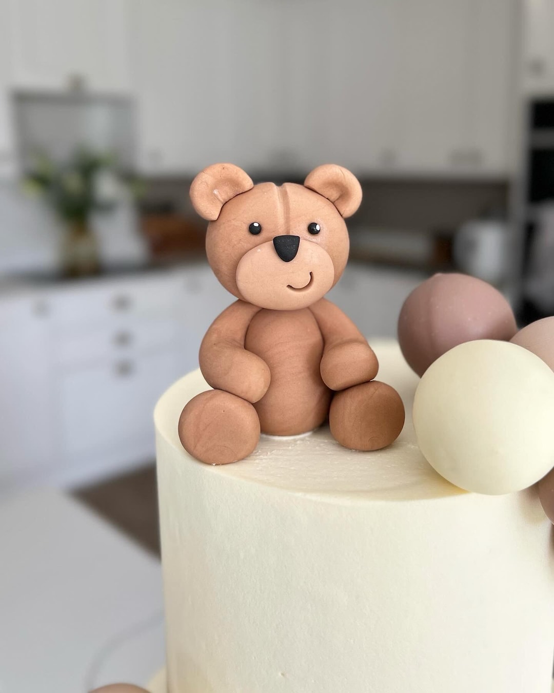 Fondant Teddy Bear Step by Step Tutorial Sugarcraft Baking Model Figure ...