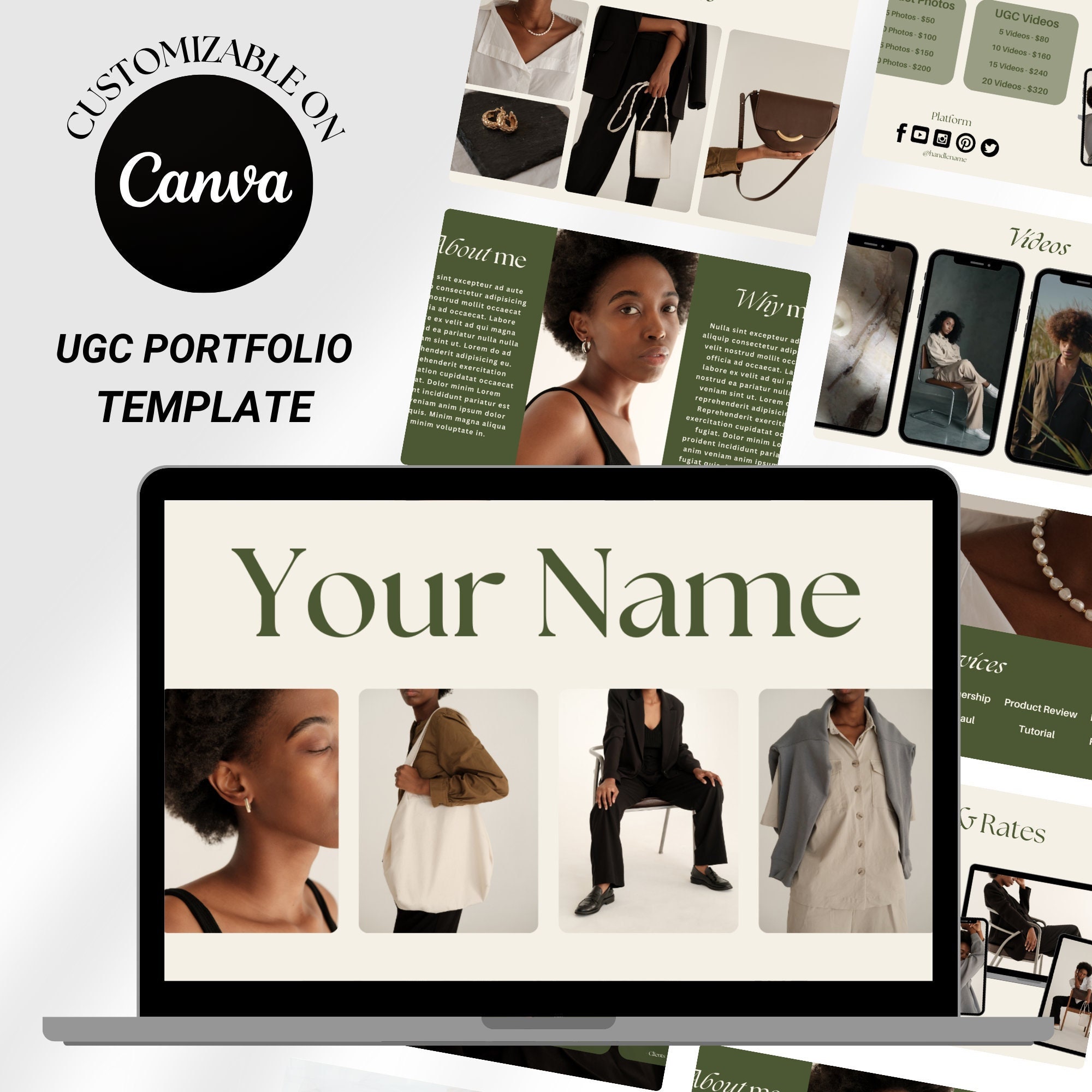 Ugc Example Cv Modern UGC Resume & Canva Template | UGC Resume Template | Canva ...