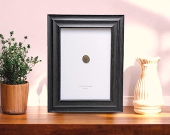 Konstantin den store mynt inramat 7x5 - Äkta kejserligt bronsmynt - Man Cave - Romarriket - Väggdekor - Artefakt - Konstantin