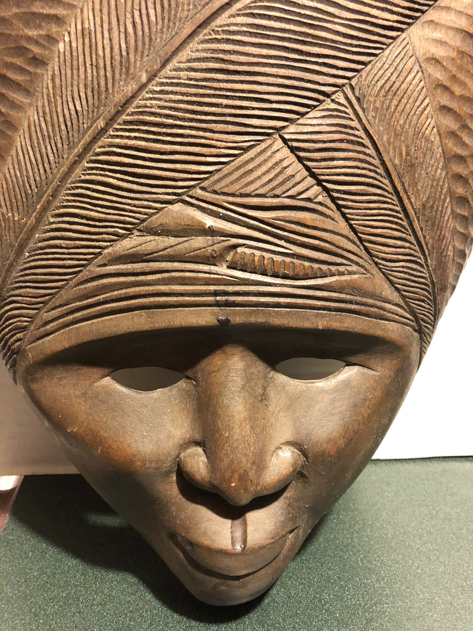 Masque africain en bois UTILISÉ Etsy