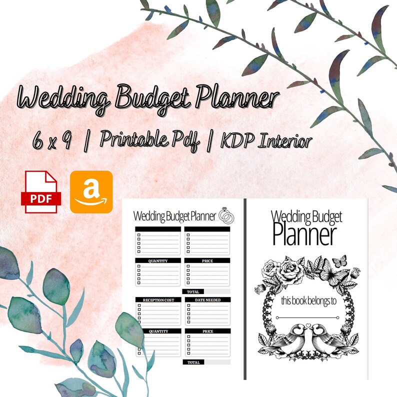 Digital Wedding Budget Planner Wedding Checklist Instant Etsy