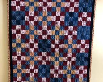 Hand Quilted Crib Quilt or Wallhanger