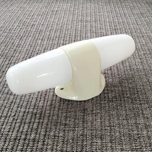 Vanilla white vintage mirror lamp 6068 by Wilhem Wagenfeld for Lindner Germany.