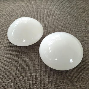 White vintage lamps, ceiling light by Wilhem Wagenfeld model 339 for Lindner Germany (model 958).