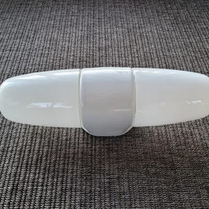 Large white vintage mirror lamp 6078 by Wilhem Wagenfeld for Lindner Germany.