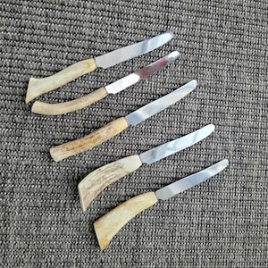 5 Sami raindeer horn knifes vintage from the 80&#39;s