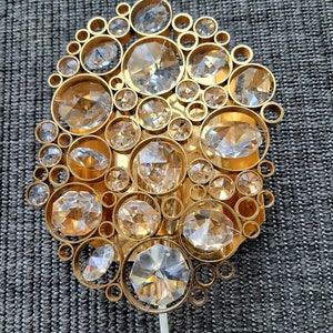 Palwa vintage brass and crystal sconce
