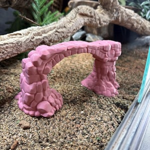 Reptile stone arch decor -  perfect for ground dwelling species, dart frogs, thumbnail frogs, viper geckos, sand geckos, dune geckos,