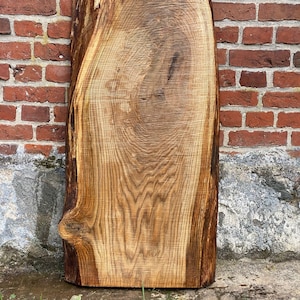 Weiße Eichen live edge Platte, Massivholzplatte, Tischplatte, Eiche, Natürlicher Rand, Eichenplatte