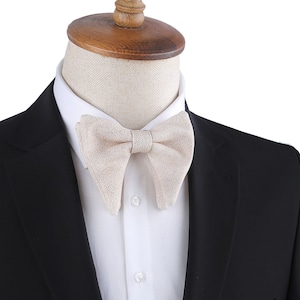 Handgemachte Creme Glitter Fliege: Hochzeit Groomsmen Accessoire