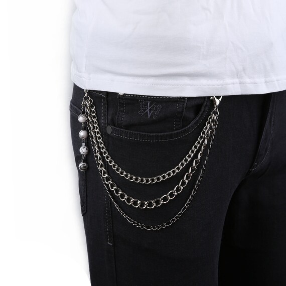 Pantalones de cadena Cadena de plata para Etsy España