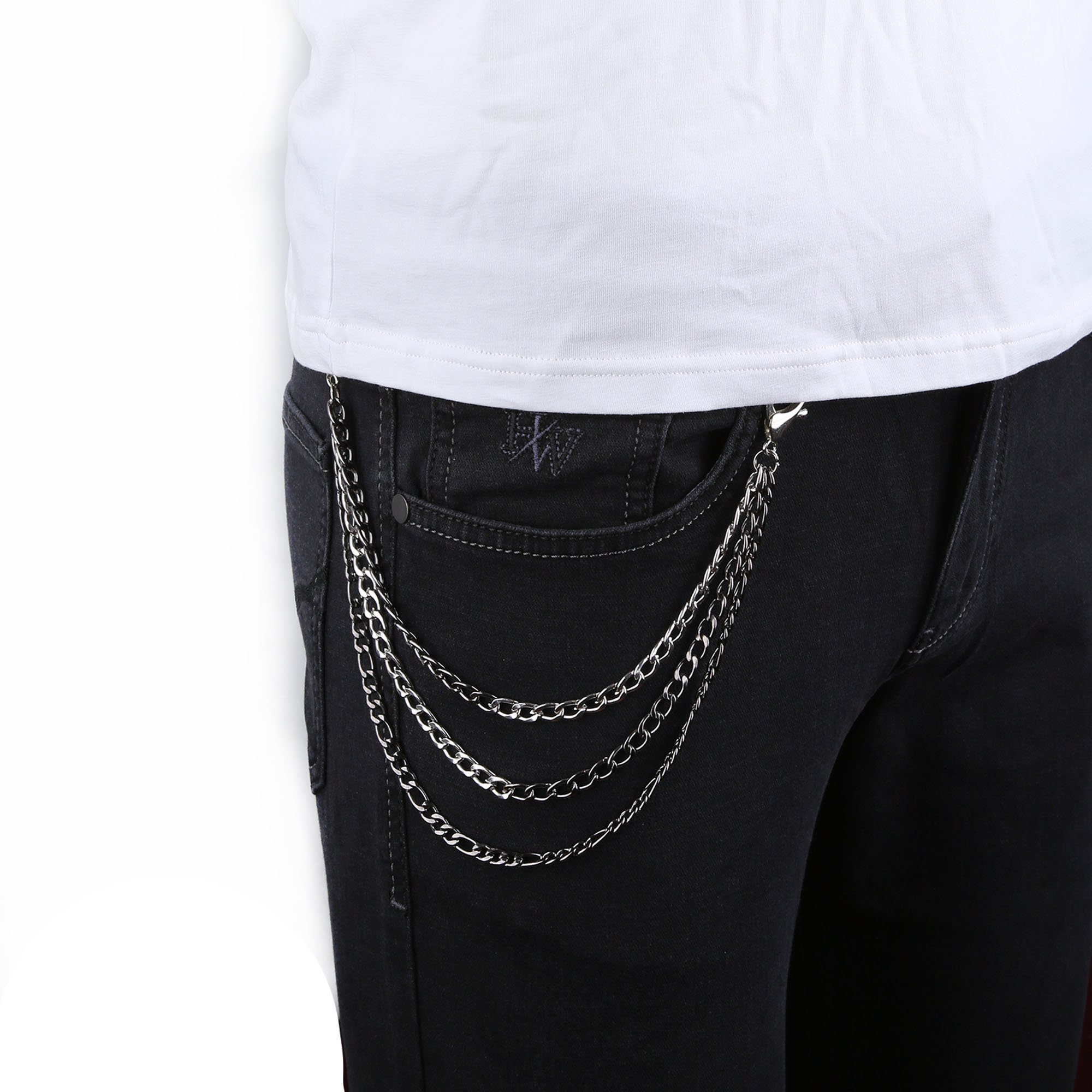 GENEMA Kawaii Jeans Chains Wallet Pants Chain Colorful Pocket