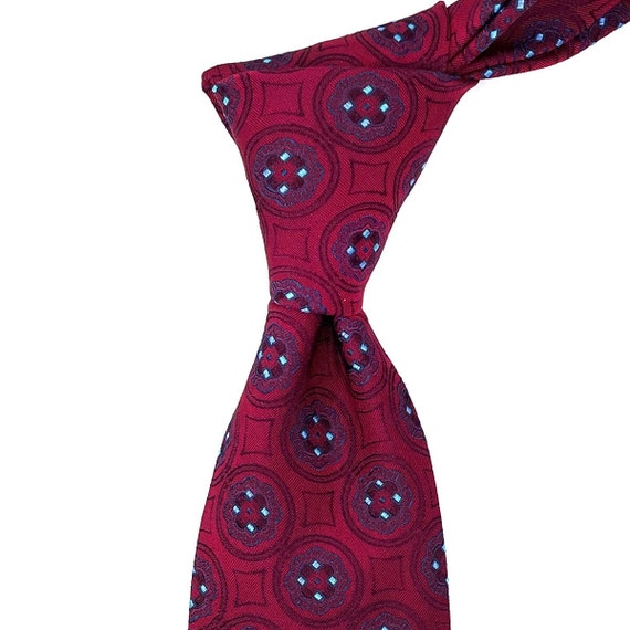 Cravatta In Seta Arancione Stampa Geometrica – Fatta A Mano In Italia – Potomac Tie