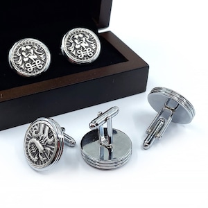 Vintage Zodiac Cufflinks - Handmade Antique-Style Astrology Accessories for Timeless Elegance, Perfect Gift for Him or Special Occasions