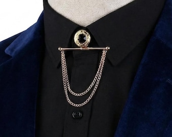 Corrente de colar de ouro com capa de botão: acessório vintage para casamento