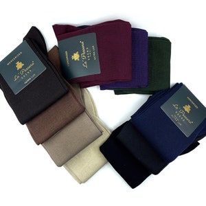 Luxury Mercerized Cotton Socks - Ultra Soft and Durable, Stylish Men&#39;s Socks in Multiple Colors, Perfect for Formal and Casual Wear