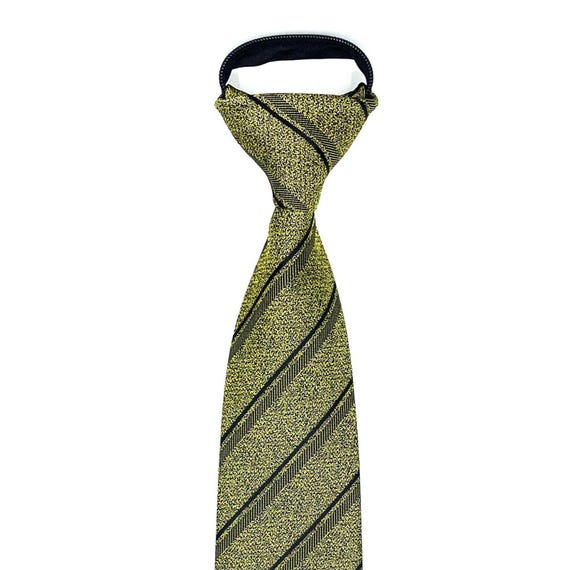 Cravatta Uomo Preannodata Con Cerniera, Righe Colorate, Elastico, Per Matrimonio E Cerimonie