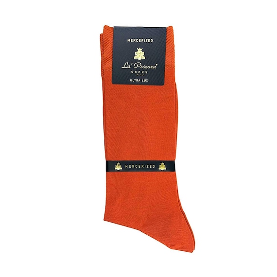 Luxury Mercerized Cotton Dress Socks - Elegant Orange Mid-calf Socks - Etsy Israel Luxury Mercerized Cotton Dress Socks - Elegant Orange Mid-calf Socks - Etsy Israel