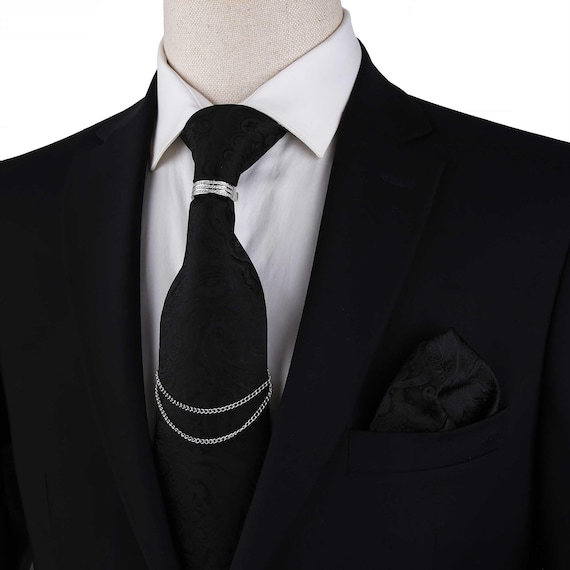 silver tie chain