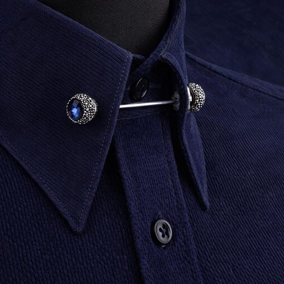 mens dress shirt collar pins Rounded Pin Collar