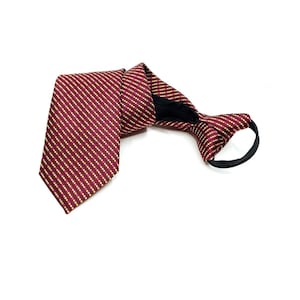 Men’s Zipper Tie – Pre-Tied Microfiber Neck Tie – Easy Adjustable Zip Tie for Formal, Business, Wedding & Office Wear – No Tie Needed