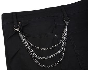 Catena Portafoglio In Acciaio Inox Per Uomo E Donna - Lunga 50cm, Stile Punk E Gotico