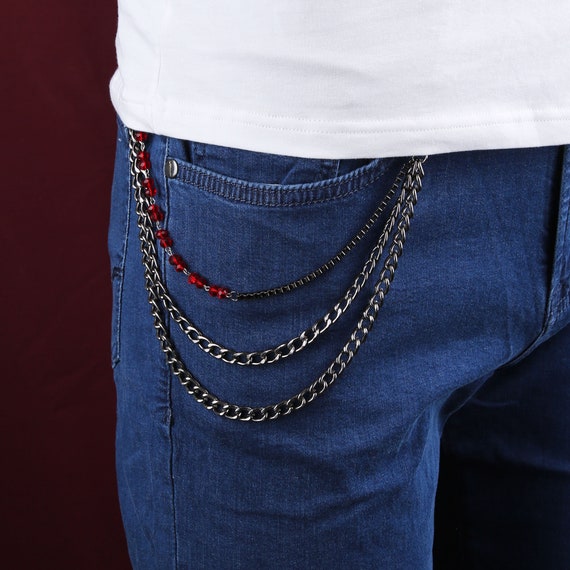 Key Chain for Pants, Jeans Accessories, Jeans Chain, Mens Pants Chain,  Chain Belt, Gift for Boyfriend, Pocket Chain, Trousers Chain Gift 