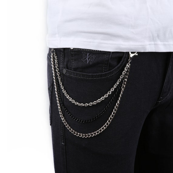 Key Chain for Pants, Jeans Accessories, Jeans Chain, Mens Pants Chain, Chain  Belt, Gift for Boyfriend, Pocket Chain, Trousers Chain Gift 