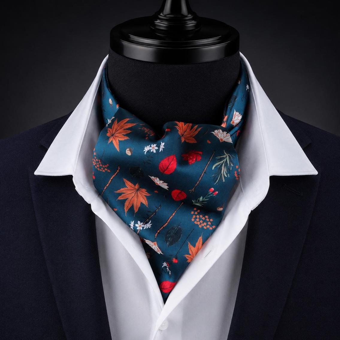 【シンバ】ネクタイ5本セット ASCOT / THE PUPPY 他 Teal Floral Ascot Tie: Elegant Wedding Cravat - Etsy