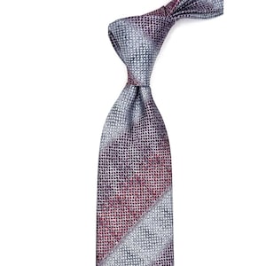 Brown Navy Necktie with Pocketsquare, Men&#39;s Tie, Wedding Ties, Gift For Men, Gift for Groom, Blue Ties, Orange Neckties, Striped Neckties