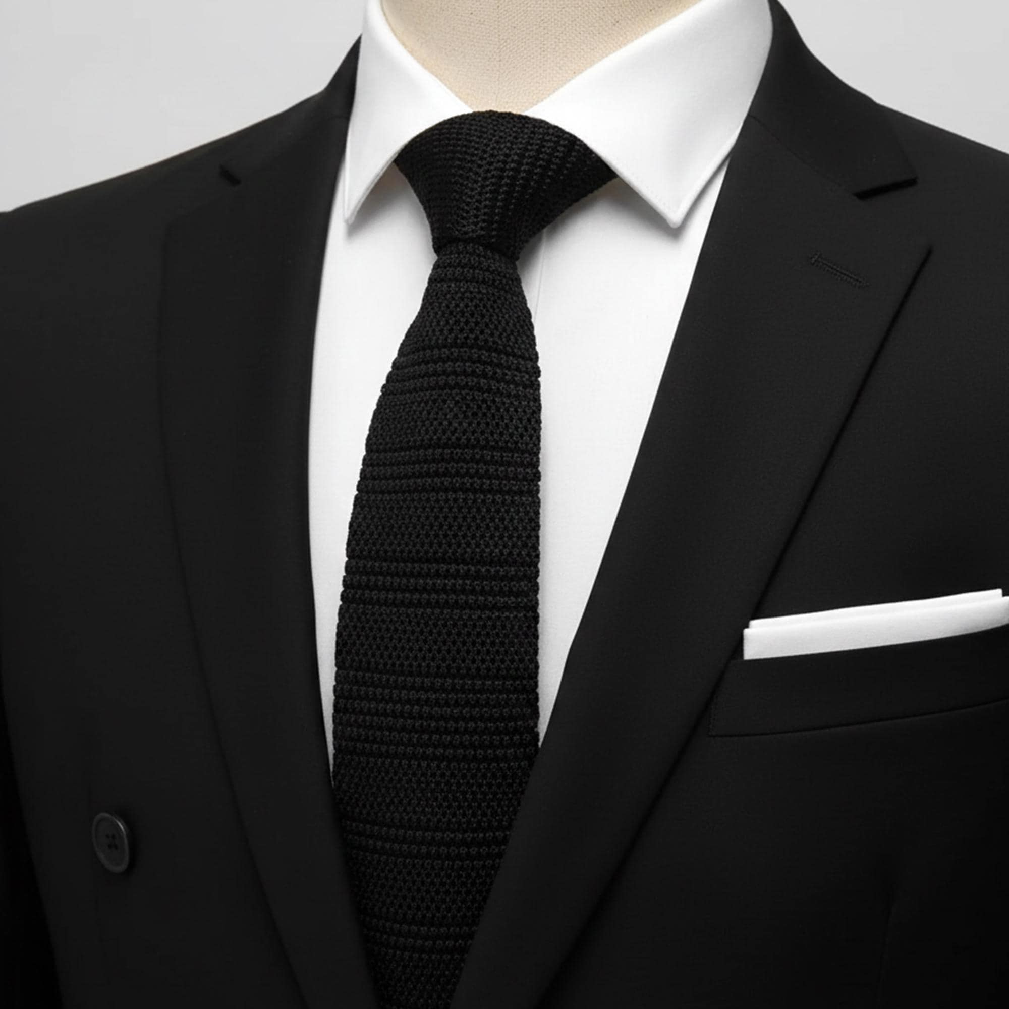 TIE YOUR TIE ニットタイ 剣先あり ブラック 幅広ニットタイのすすめ