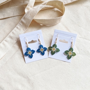 Thai Geometric Flower Handmade Earrings
