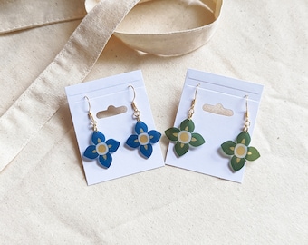 Thai Geometric Flower Handmade Earrings