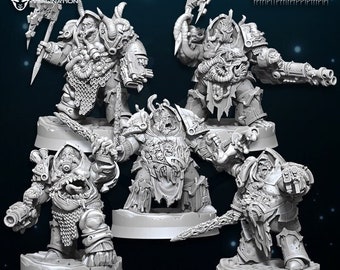 Plagued Marauders (10 Poses / Fits 40mm Bases) | Miniature Wargaming Kits (Den of Imagination)