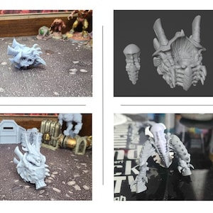 Torso Bits for Kitbashing Xeno-Dragons (Heads Included, Tail+Legs Bundles) | Tabletop Wargaming Bits