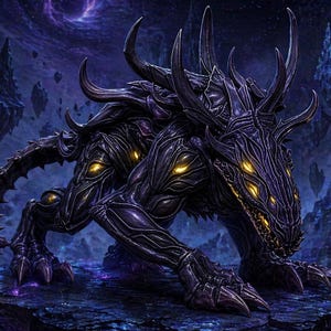 Ravenous Darkhounds (5 Poses / 60x35mm Bases) | Miniature Wargaming Models