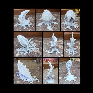Xeno-Dragon Homeworld Terrain Pack 1 (SLA Version-No Print Lines/High Detail) | Tabletop Wargaming/Art&Design Bits