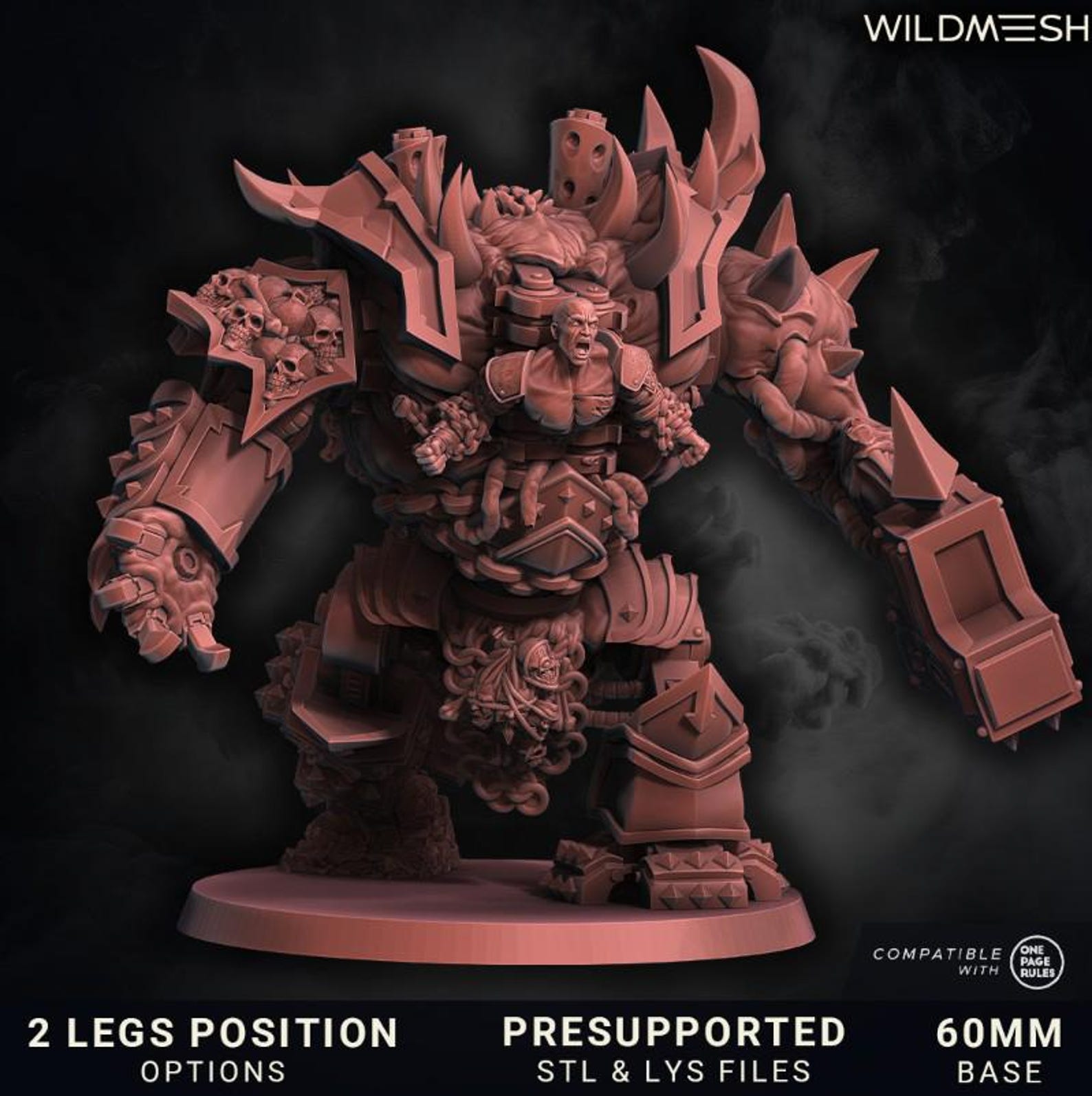 Infernal Machine Commander (2x7 Arms / Fits 60mm Base / Body Options ...