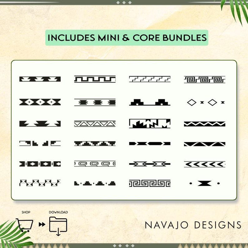 Boho Navajo Premium Pack - Best Value Pack - 48 Digital Designs for DIY ...